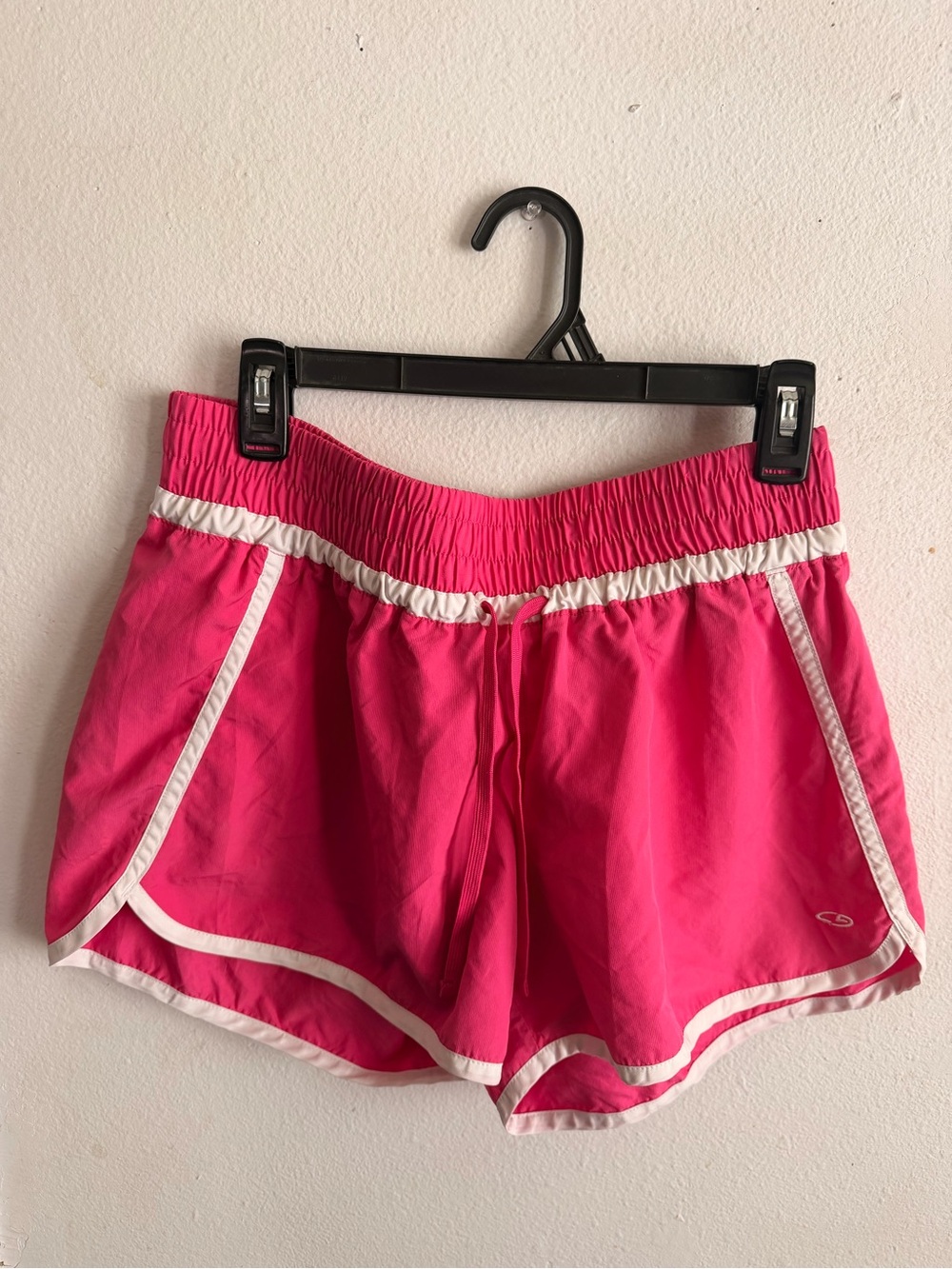 Champion Hot Pink Women's Athletic Shorts with White Trim Size L